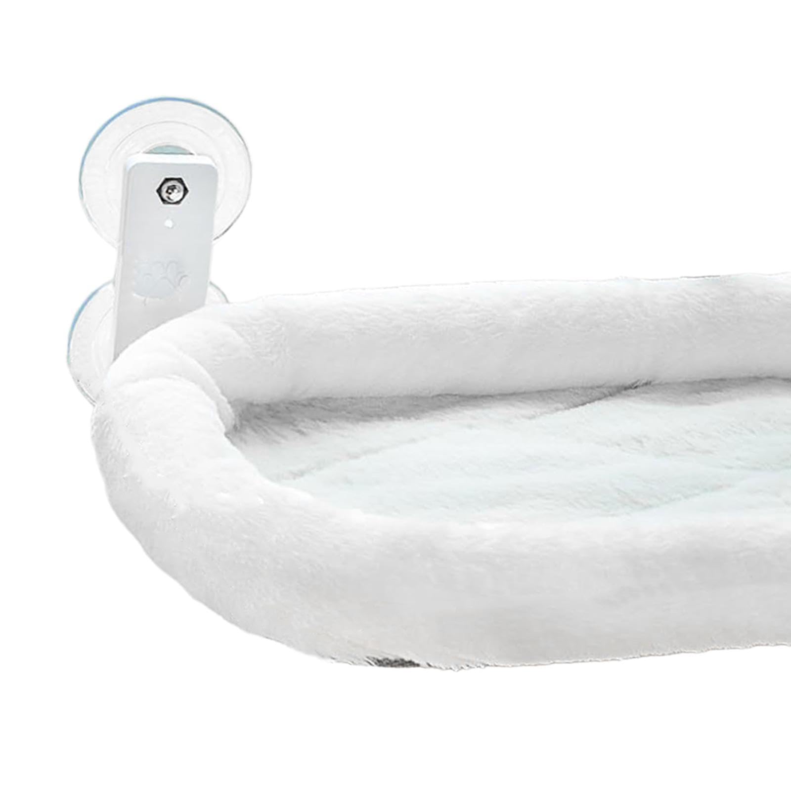 Hamac Pliable à Ventouses pour Chat D'intérieur, à Fixer à La Fenêtre d'un Balcon Ou pour Prendre Un, Blanc 30x52cm