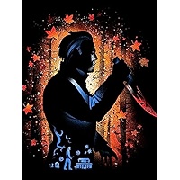 HUANNY DIY Diamond Painting Ghostface Diamond Art Scream, 5D Full Drill Cross Stitch Embroidery Kit, Funny