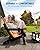 POWERWOOD Folding Adirondack Chair Set of 2, Thicker Plate|Higher Back Plastic Adirondack Chairs with Cup Holder, Composite Chair Weather Resistant for Outdoor, Patio, Lawn, Fire Pit Chairs(Black)
