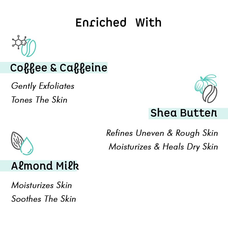mCaffeine Milk & Coffee Moisturizing Face Scrub for Gentle Exfoliation & Tan Removal | Scrub with Shea Butter & Almond Milk for Fresh & Glowing... - Image 5
