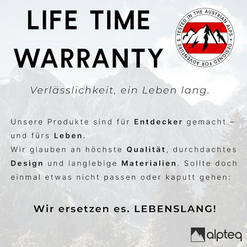 perfekt für lange Wanderungen (96 Zeichen). - Detailansicht von Alpteq® faltbare Wanderstöcke Alu Korkgriff | Dealfoxx.de