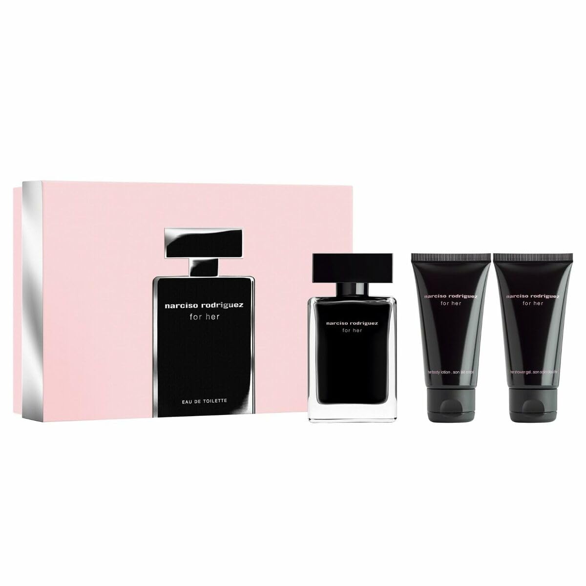 NARCISO RODRIGUEZ For Her Set (EDT 50ml + Body Lotion 50ml + Shower Gel 50ml)