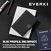 EVERKI RFID Passport Wallet - RFID Passport Holder for Travel, Slim RFID Blocking Pass Port Case Cover & Protector, Cute Pass Port Holder for Men & Women, Travel Essentials Gift for Travelers, Black
