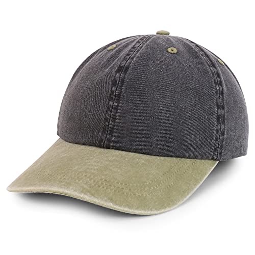 Image of Trendy Apparel Shop Oversize XXL Pigment Dyed Washed Cotton Baseball Cap