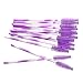 300 Pack Mascara Wands Disposable Eyelash Brush for Extensions Lash Applicators Tool Kit, Deep Purple