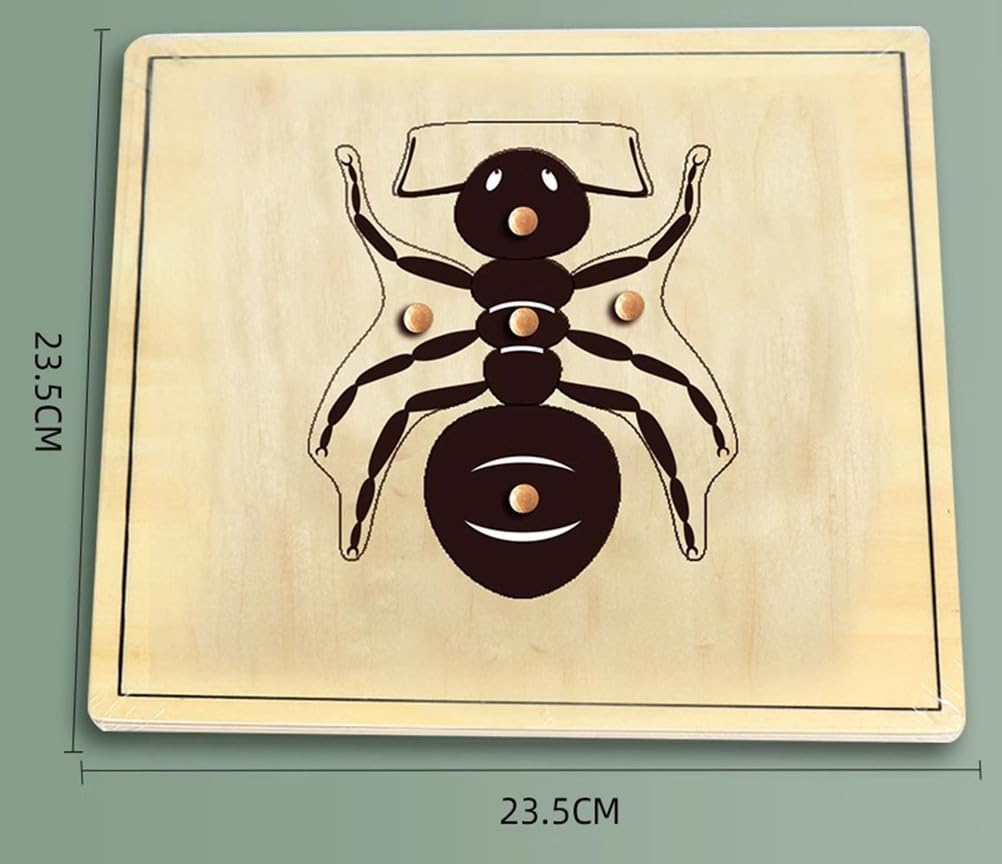 Pannelli Montessori per Formiche, Puzzle in Legno Giochi Sensoriali per l'Insegnamento, Lavagnette Portatili per Bambini