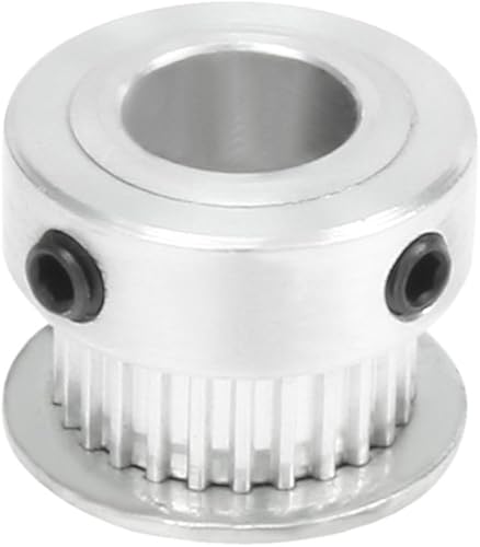 uxcell Aluminio 25 dientes 0.394 in diámetro 0.080 in Pitch correa dentada polea para correa de 0.236 in