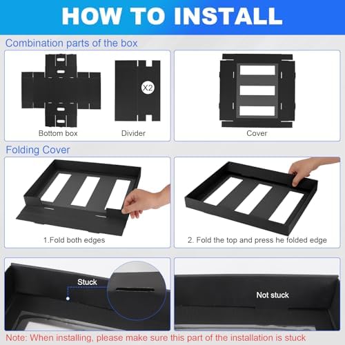 AOPULE 3 Pack CD Storage Boxes with 3 Compartment, CD Case Storage Cardboard DVD Case Holder with PVC Clear Lid, Each Holds 90 CDs in Full Jewel Cases,180 CDs in Slim Cases, 495 Discs in Sleeves - 5