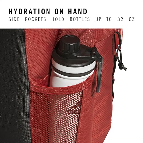 Image of adidas Excel Backpack Durable Large Athletic Laptop Book Bag, 7.0 /Preloved Ruby Red /Black, OSFA, Excel Backpack for Men & Women - Durable Large Athletic Laptop Bag