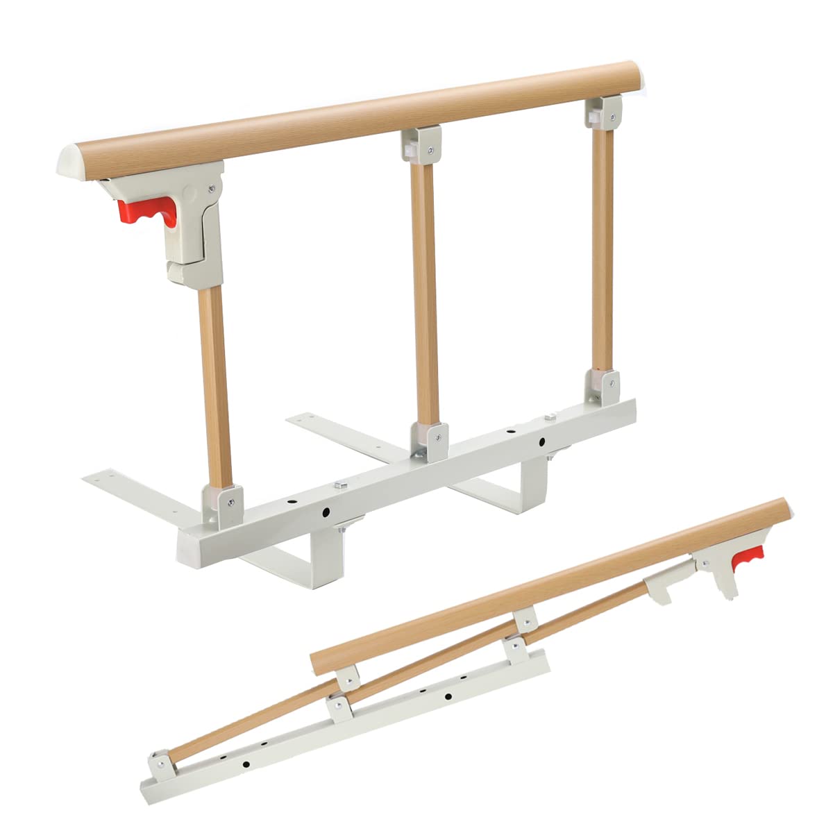 YILIKISS Bed Rails for Elderly Adults, Folding Bed Rail Safety Side Guard, Safety Assist Handle Handicap Bed Railing, Bar Collapsible Support Rail Hospital Bed Half Rails, 27 in