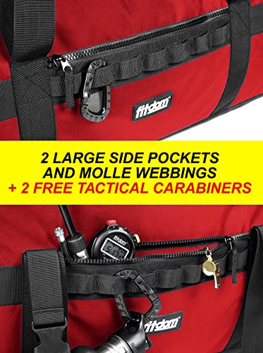 Fitdom 130L 36" Heavy Duty Extra Large Sports Gym Equipment Travel Duffle Bag W/Adjustable Shoulder & Compression Straps. Perfect For Soccer Baseball Basketball Hockey Football & Team Coaches & More #TOP4