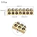 Tool parts Terminal Ground Bar Brass 7 Positions for Electrical Distribution 5 Pcs