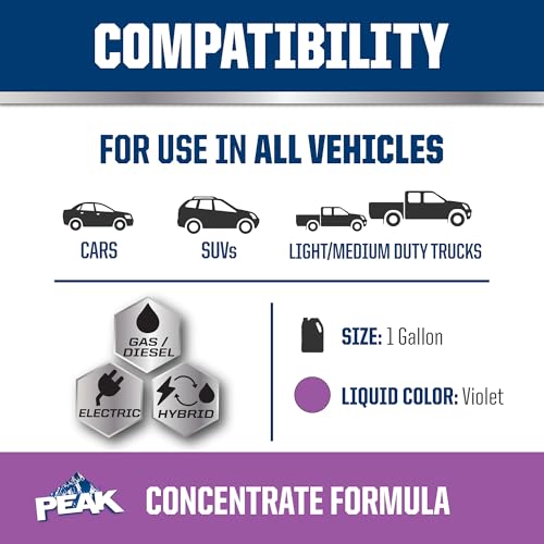 Image of PEAK OET Extended Life Violet Concentrate Antifreeze /Coolant for European Vehicles, 1 Gal. (Pack of 2)