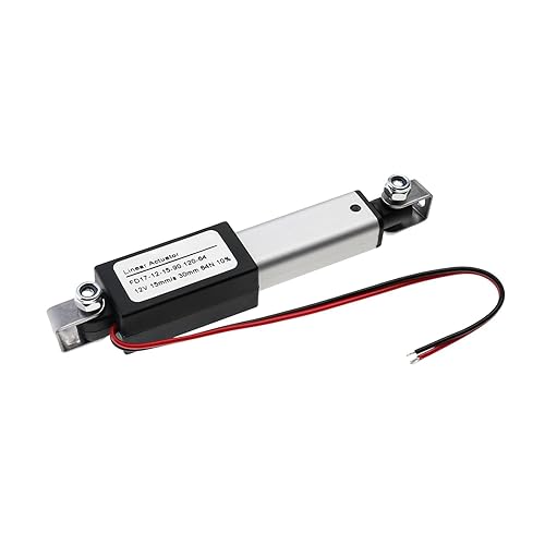 Miniatura 10 de NORJIN Mini actuador lineal eléctrico de 12 V, actuador lineal impermeable de 4 pulgadas, velocidad de 0.157 ins, 200 N45 libras, con soportes de