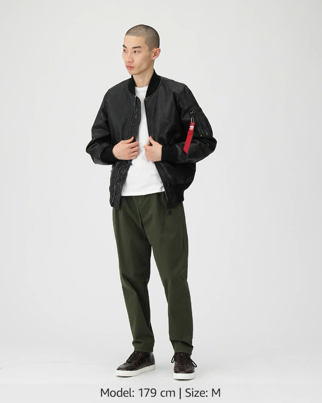 Amazon | [アルファインダストリーズ] MA-1 シープスキン 本革