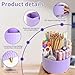 Camelmother Pen Holder For Desk With 5 Slots 360°Rotating Pencil Holder Makeup Organiezr Teacher Supplies Office decor (purple)