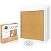 4 Pack Cork Bulletin Board 12"X 12" Square Wall Tiles, Modern White Framed Boards for Home and Office (Hardware and Template Included)