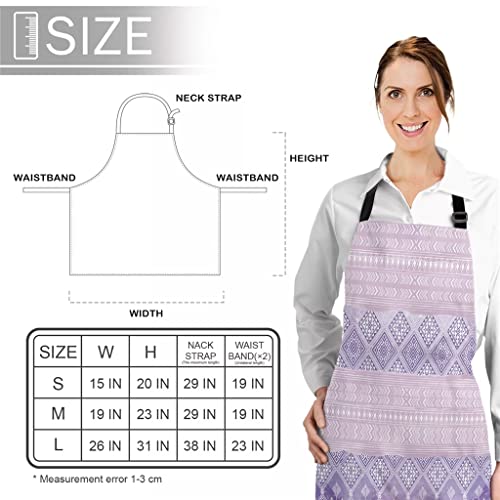 Tjlss Ethnic Style Geometry Aprons For Women Men Kid Cooking Baking Apron Kitchen Utility Equipment Accessories (Color : A, Size : 66X80Cm) #TOP1