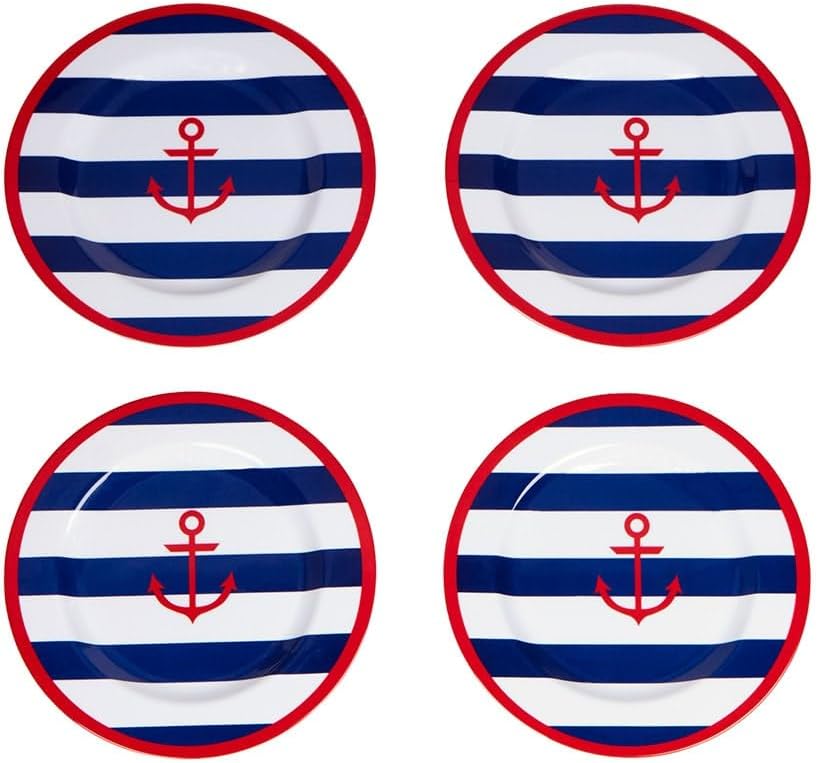 The Lakeside Collection Lake Melamine Dinnerware - Set of 4 Dinner Plates