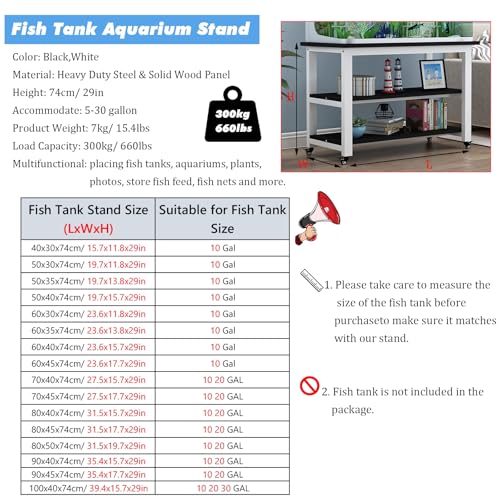 Mueble de acuario duradero con ruedas y varios niveles de almacenamiento para hogar 3