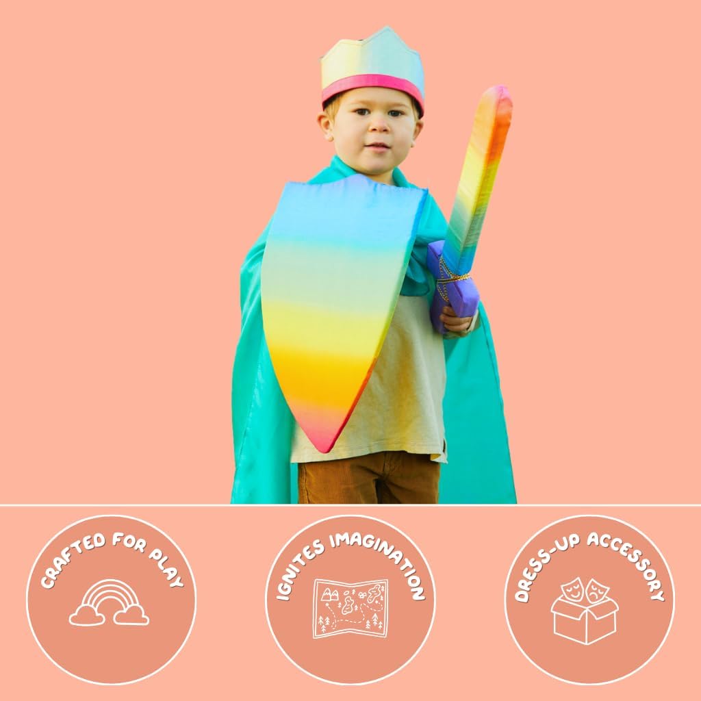 Sarah's Silks Foam Shield | Creative Waldorf Toys for Open-Ended Play (Rainbow)
