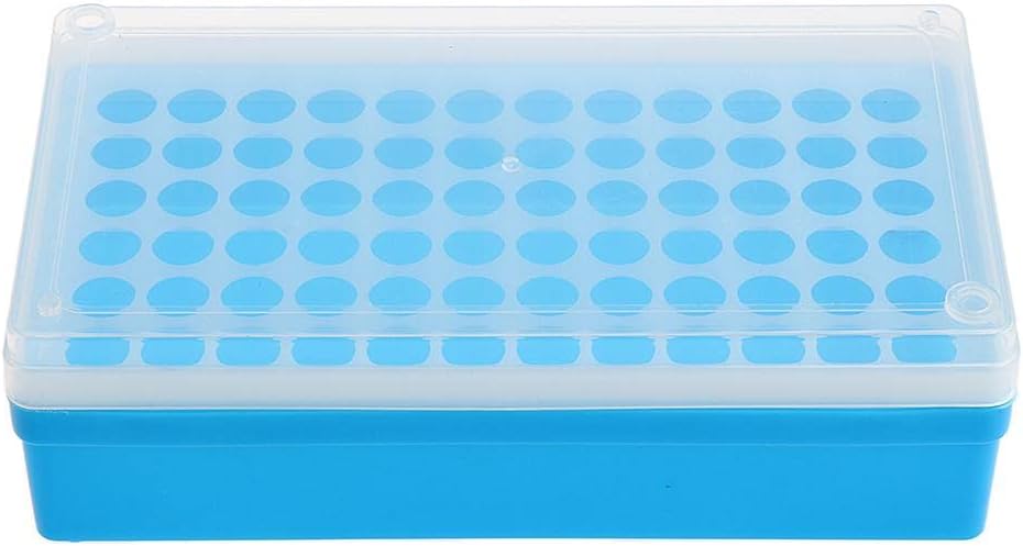 CALANDIS® PVC Laboratory 72 Sockets 1.5ml/2ml Blue Centrifuge Tube Stand Holder Box |