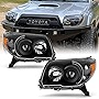 ACANII - For Black 2006-2009 Toyota 4Runner Replacement Headlights lamps 06-09 Driver + Passenger Side