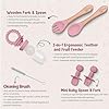 O'doe Baby Weaning Set – 15 Pcs Silicone Baby Feeding Set with Suction Plate, Bowl, Bib, Sippy Cup, Fruit Feeder, Freezer Tray #4