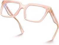 Vista 30 de VISOONE - Lentes rectangulares TR90 para bloquear la luz azul, gafas de computadora con estilo preppy para mujeres y hombres, diseño Cougar