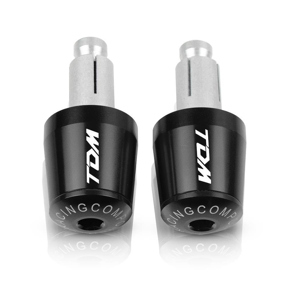 Extremos de barra de manillar para moto de 22 mm tapones negros Yamaha TDM 900 850