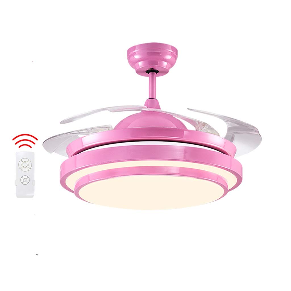 Ventilateur de plafond de chambre rose anti-chaleur 92cm et 108cm