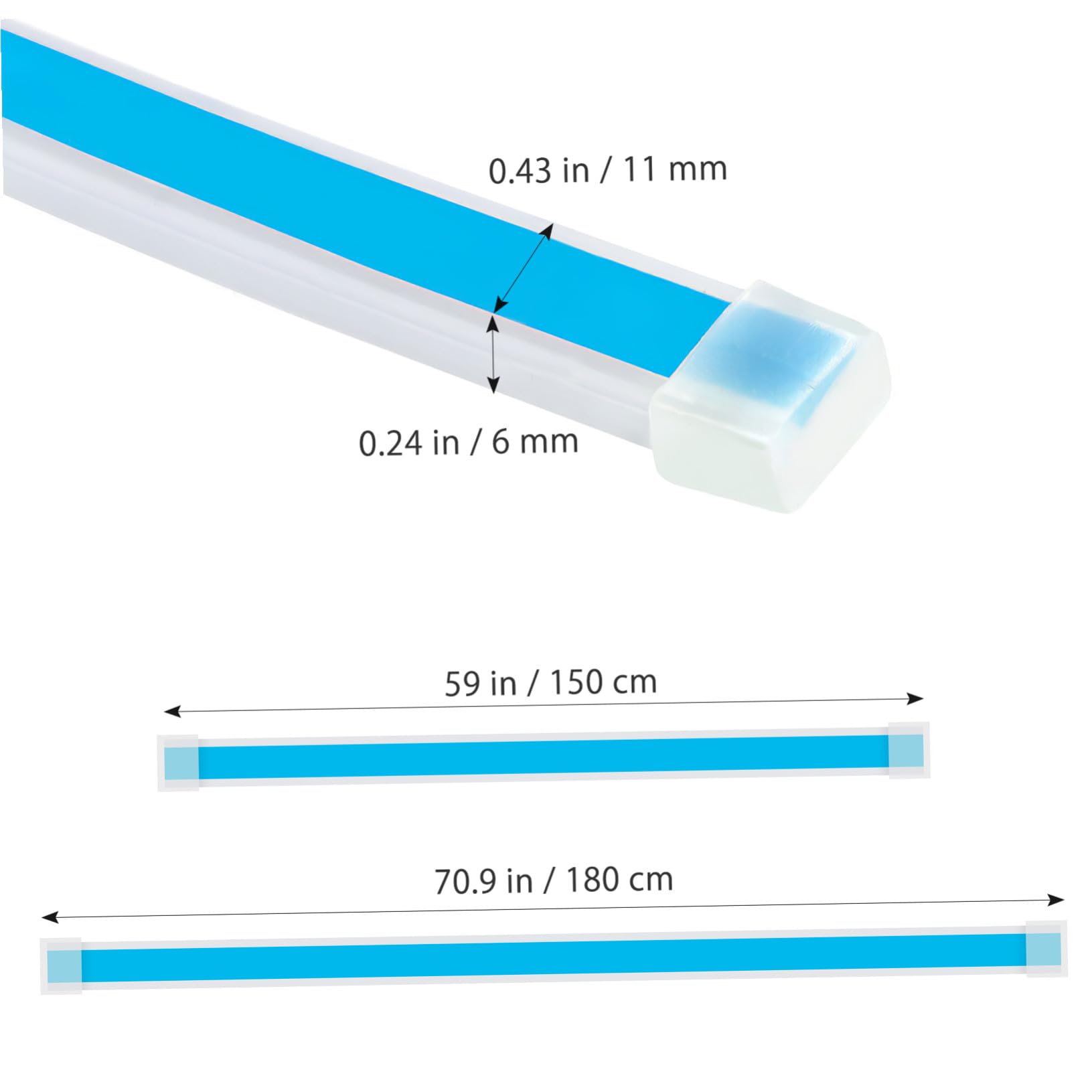 Tira de Luces LED Rgb para Capó de Coche 180cm de Silicona | Control por Aplicación, Color Cambiante, para Conducción Nocturna, Instalación Sencilla