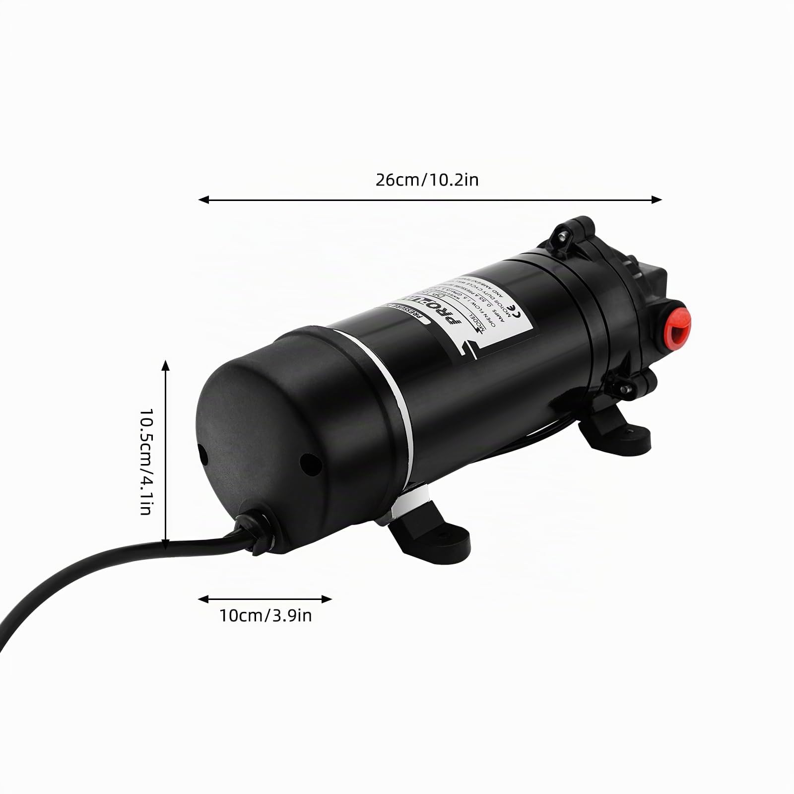 Pompe à eau 120 W 220 V 11 bar - Pompe à pression - Pompe à eau à membrane auto-amorçante - Débit 5,5 l/min - Mini pompe à membrane avec interrupteur de pression automatique - Pompe de surpression