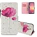 Produktbild HMTECH Huawei Mate 20 Lite Hülle Luxus 3D Rote Blumen Flip Standfunktion Karten Slot Bookstyle Brieftasche Taschen Schalen für Huawei Mate 20 Lite,3D A Red Flower