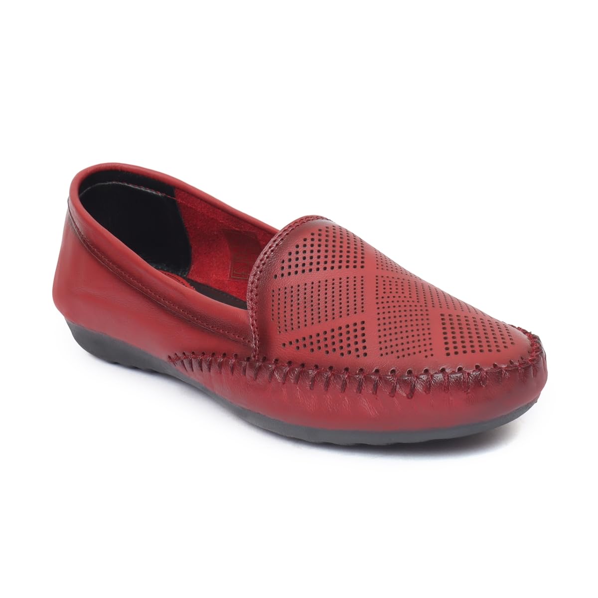 Genuine Burnished Leather Brogue Bellies for Women and Girls ZVTR-01 | Ideal for Casual Events, Parties, and Ethnic Looks | Memory Cushioned Insole with Anti-Slip Sole-image-8