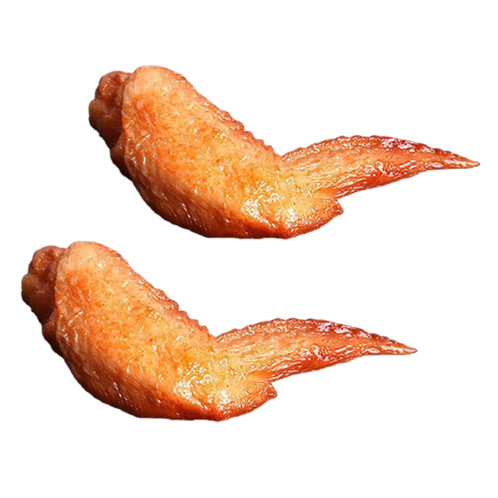 4Pcs Artificial Fake Chicken Wings Model Simulated Roasted Chicken Wings Lifelike Drumsticks Tools for Home Kitchen Restaurant Decoration Table Display Photography Props