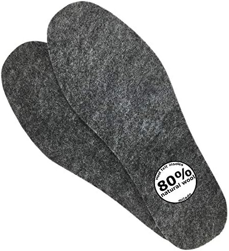 Wool Felt Warm Insoles,Felt Insoles for Boots and Shoes,Wool Insoles for Men (Men's 11/Women's 12 )