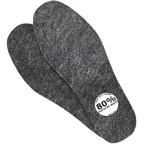 Wool Felt Warm Insoles, Winter Shoe Insoles，Natural Warm Lambs Wool Insoles for Men Women (Men's 13) Cover