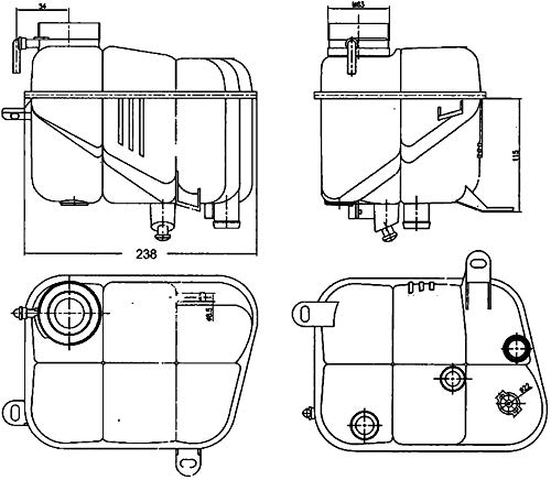 Depósito compensación MAHLE CRT 120 000S refrigerante negro