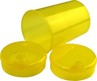 Medi-Inn+ Taza con Boquilla 250ML Set 5 Bases + 10 Tapa (Apertura 5 Piezas 12 X 10mm y 5 Piezas 4 X 4mm) en Diferent. Colores Von amarillo, Trinköffnung: 4 x 4 mm