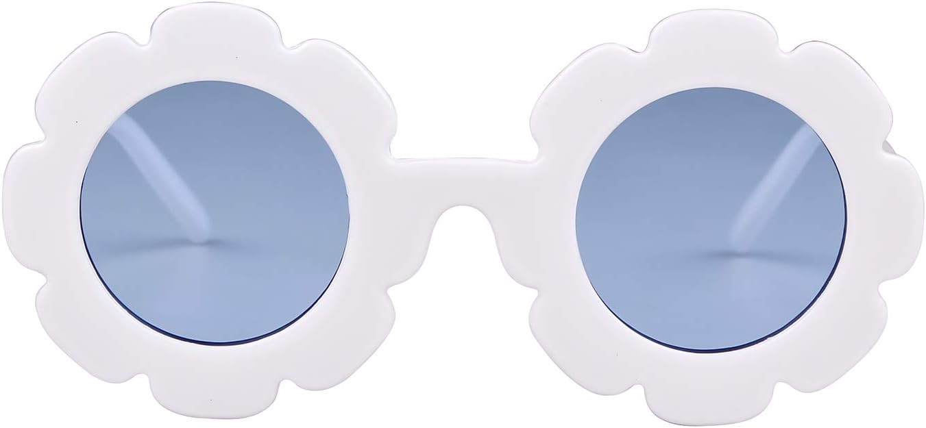 Sunglasses for Kids Round Flower Cute Glasses UV 400 Protection Children Girl Boy Gifts
