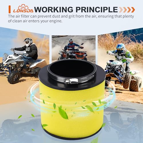 Image of 400EX 17254-HN1-000 Air Filter for Honda Foreman Rubicon 500 Rancher 420 TRX500FA TRX500FM TRX500F TRX500FE Rancher 420 TRX420 Sportrax 400 TRX400EX TRX400