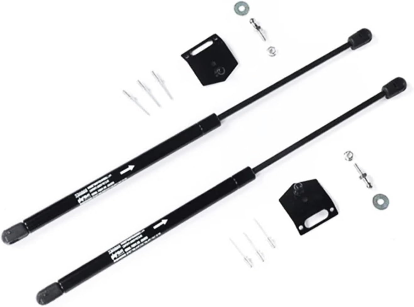 Compatible With Jeep Wrangler 2007-2017 JK Car-styling Refit Bonnet Hood Gas Shock Lift Strut Bars Support Rod Stainless Steel Styling(Carbon silver)