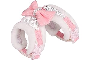 Plush Chest Straps For Dogs: Rhinestone Winter Dog Harness