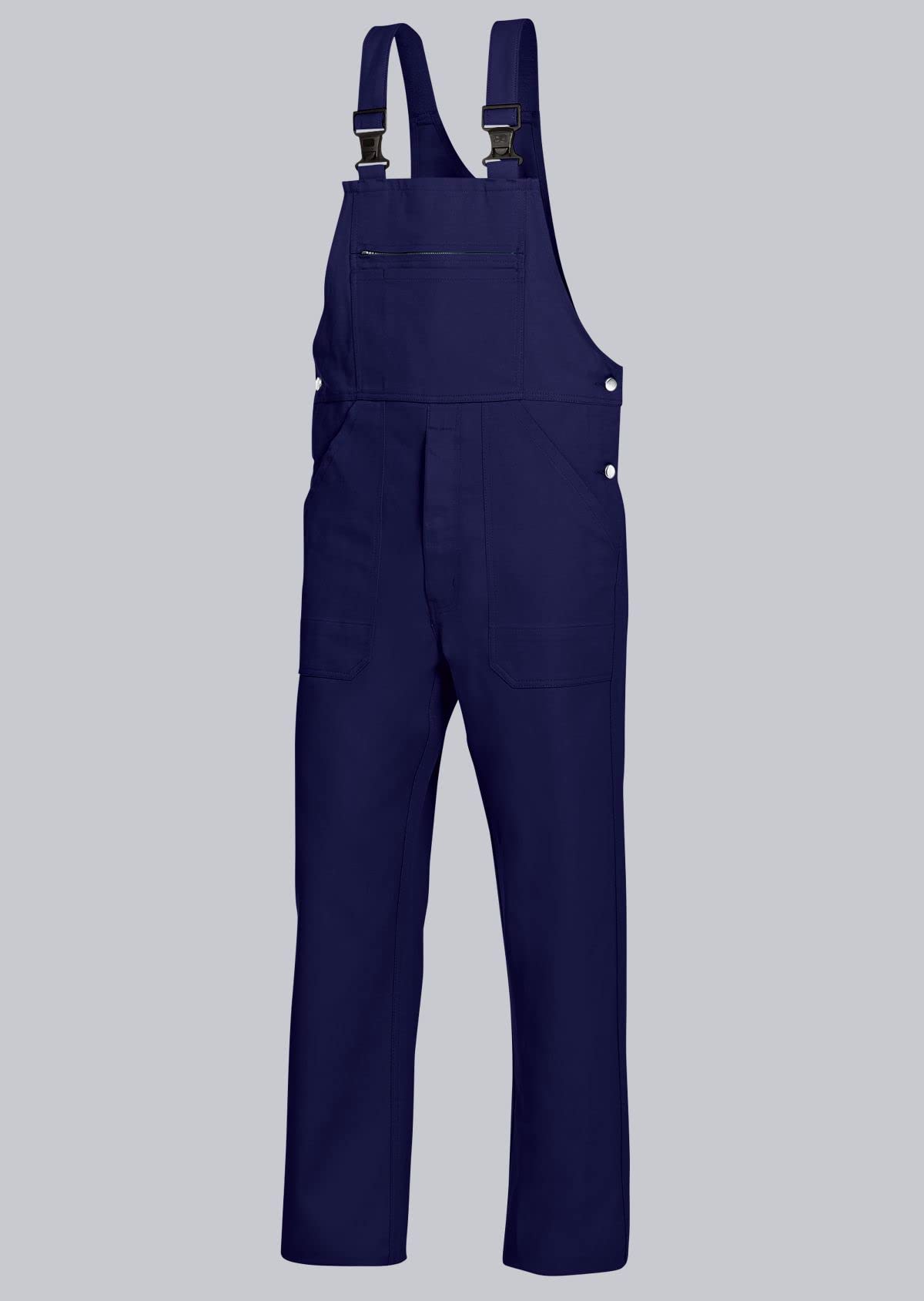 BP 1413-060-10-26, Bib & brace, Fabric braces with rubber insert 300,00 g/m², Pure cotton darkblue, 37/38s