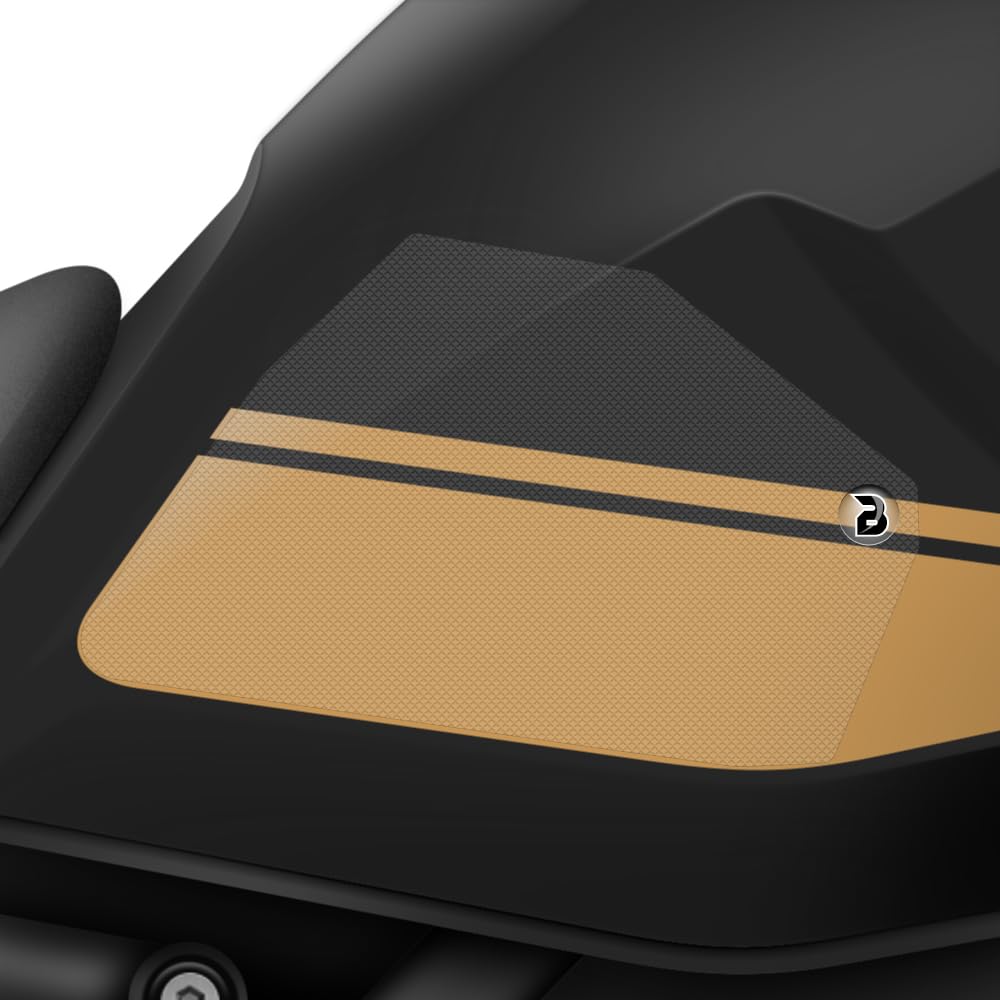 BLOQ moto Réservoir Traction Tapis compatible avec ROYAL ENFIELD HIMALAYAN 450 (2024-) PREMIUM - Clair