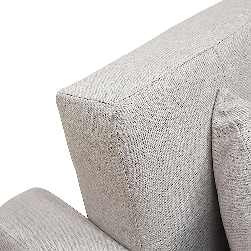 Jach Reversible Sectional Sleeper Sofa, 82'' Wide Pull-Out Sofa Bed With Storage, L-Shape Chaise, 3 In 1 Design Convertible Loveseat For Living Room Small Apartment (Light Gray) (7047) #TOP4