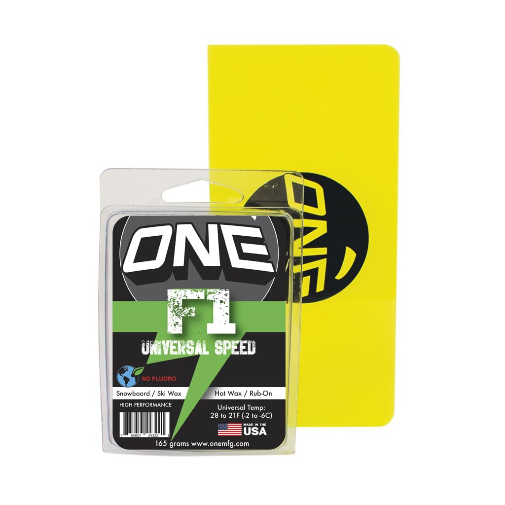 One Mfg Mini Tune kit -Snowboard/Ski Features 165g F1 Universal Conditions Speed Wax Universal Hot Wax/Rub-on formula. 6" Scraper, sharp and acrylic. Tuning instructions on card