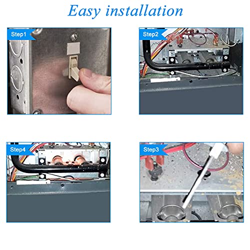 0130f00010 Flame Sensor Replacement for Goodman, Amana, Daikin Janitrol, Kenmore GMC, Gree Furnace, Replaces 0130F00010, B1172606, B11726-06, 20488501, TJFLS013, TJ-FLS013, 2645136 AP6326767 LUXRILIX