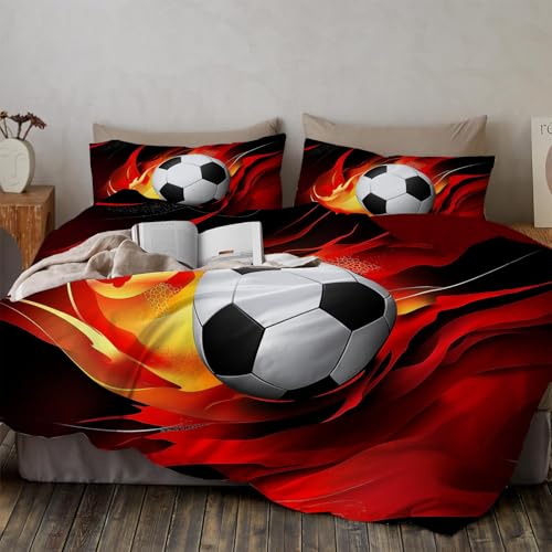 Funda Nórdica para Set de 3 Piezas,fútbol